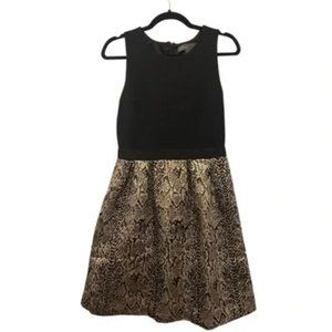 Donna Ricco Black and Gold Mini Dress